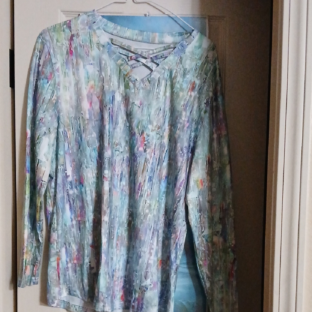 Women's Multicolor Abstract Top